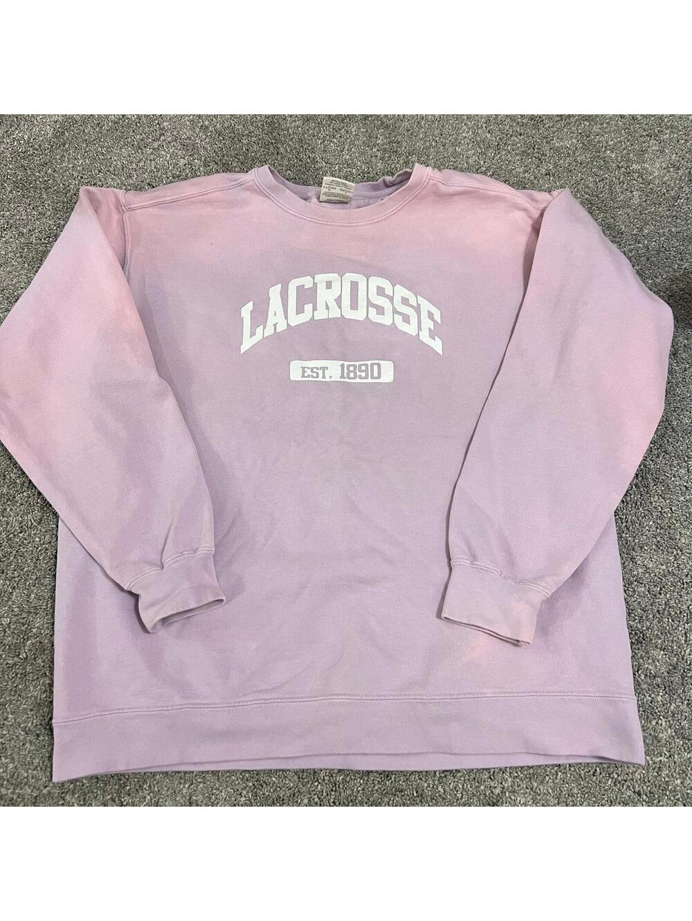 Comfort Colors Women's Lacrosse Tie Dye Sweatshirt size Large